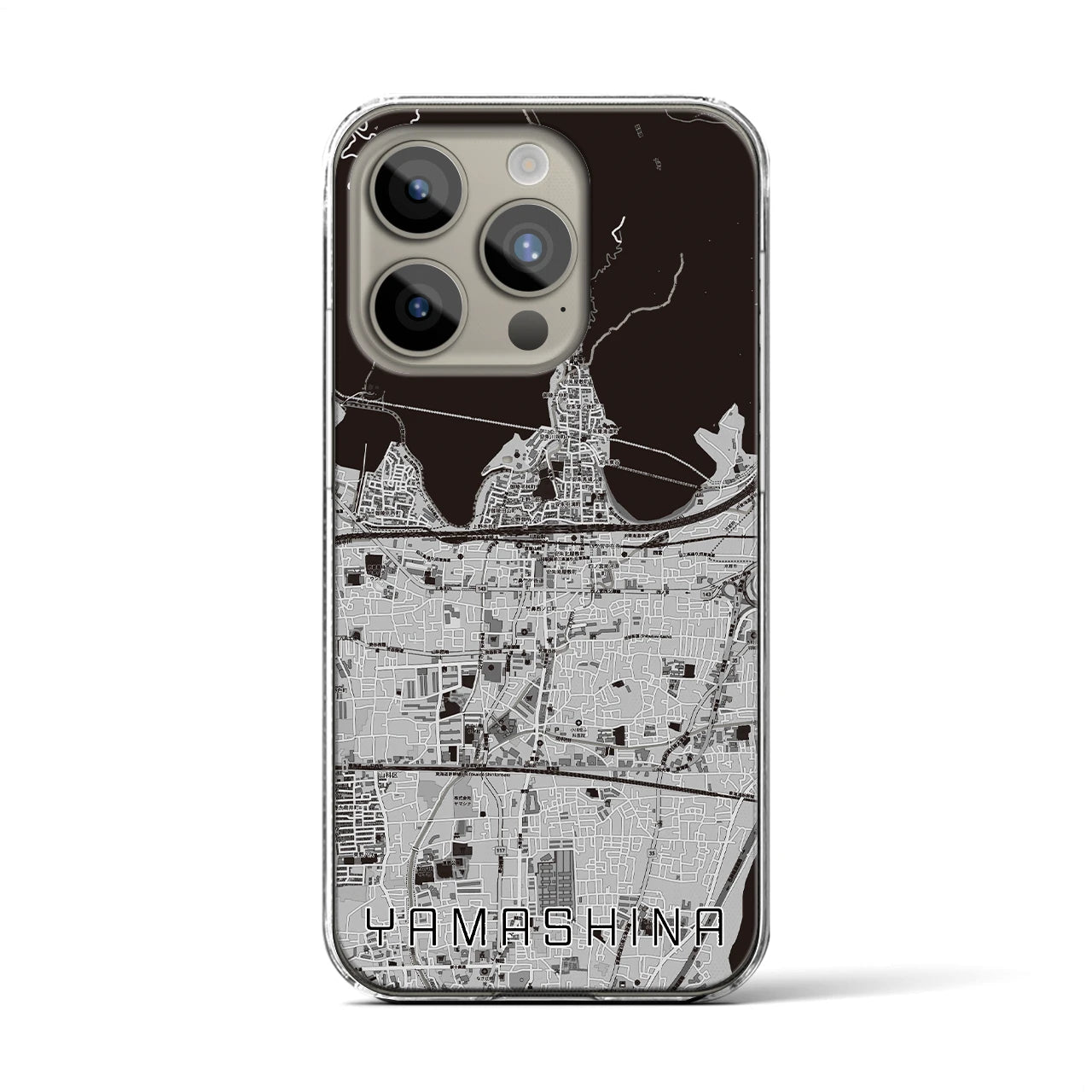 【山科（京都府）】地図柄iPhoneケース（クリアタイプ）