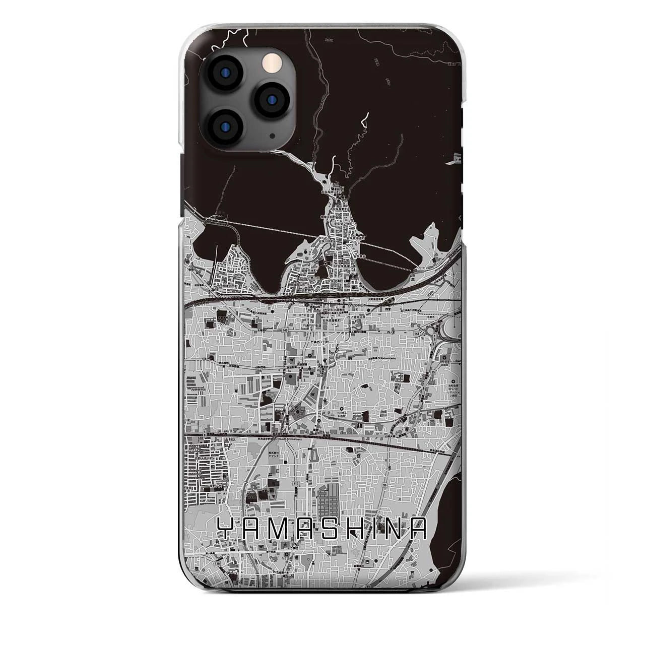 【山科（京都府）】地図柄iPhoneケース（クリアタイプ）