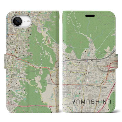 【山科（京都府）】地図柄iPhoneケース（手帳タイプ）
