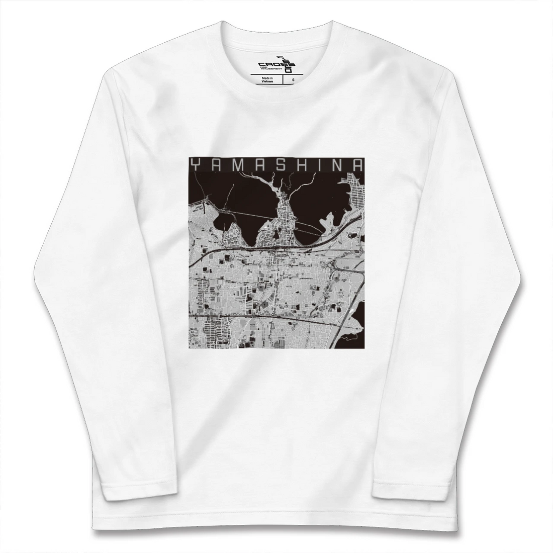 【山科(京都府)】地図柄ロングスリーブTシャツ