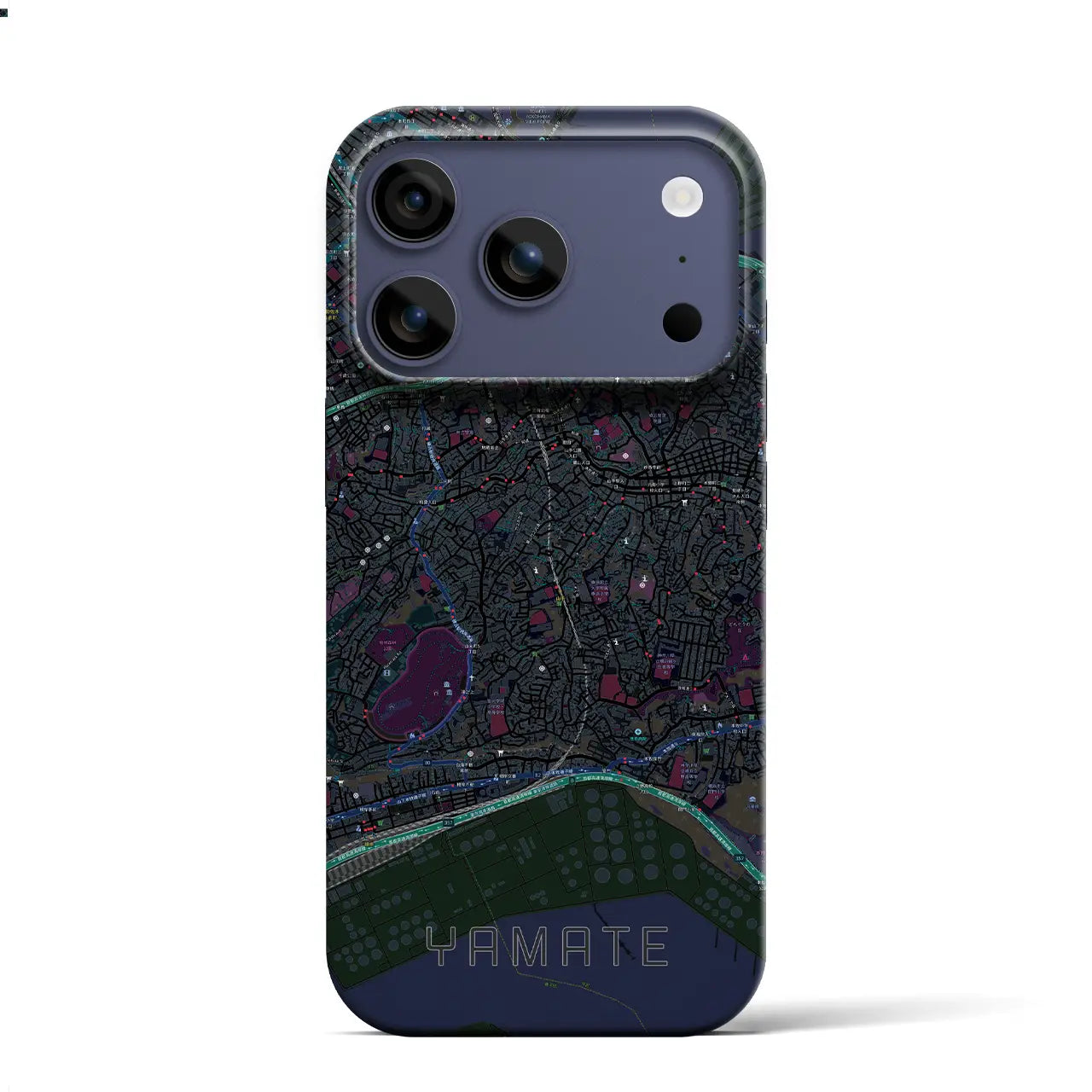 【山手（神奈川県）】地図柄iPhoneケース（バックカバータイプ）