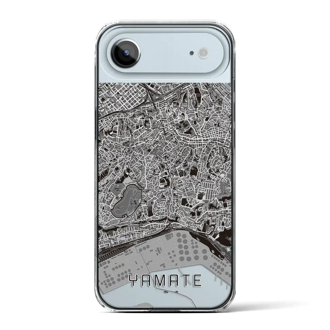 【山手（神奈川県）】地図柄iPhoneケース（クリアタイプ）モノトーン・iPhone 17 Pro Max 用