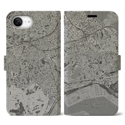 【山手（神奈川県）】地図柄iPhoneケース（手帳タイプ）