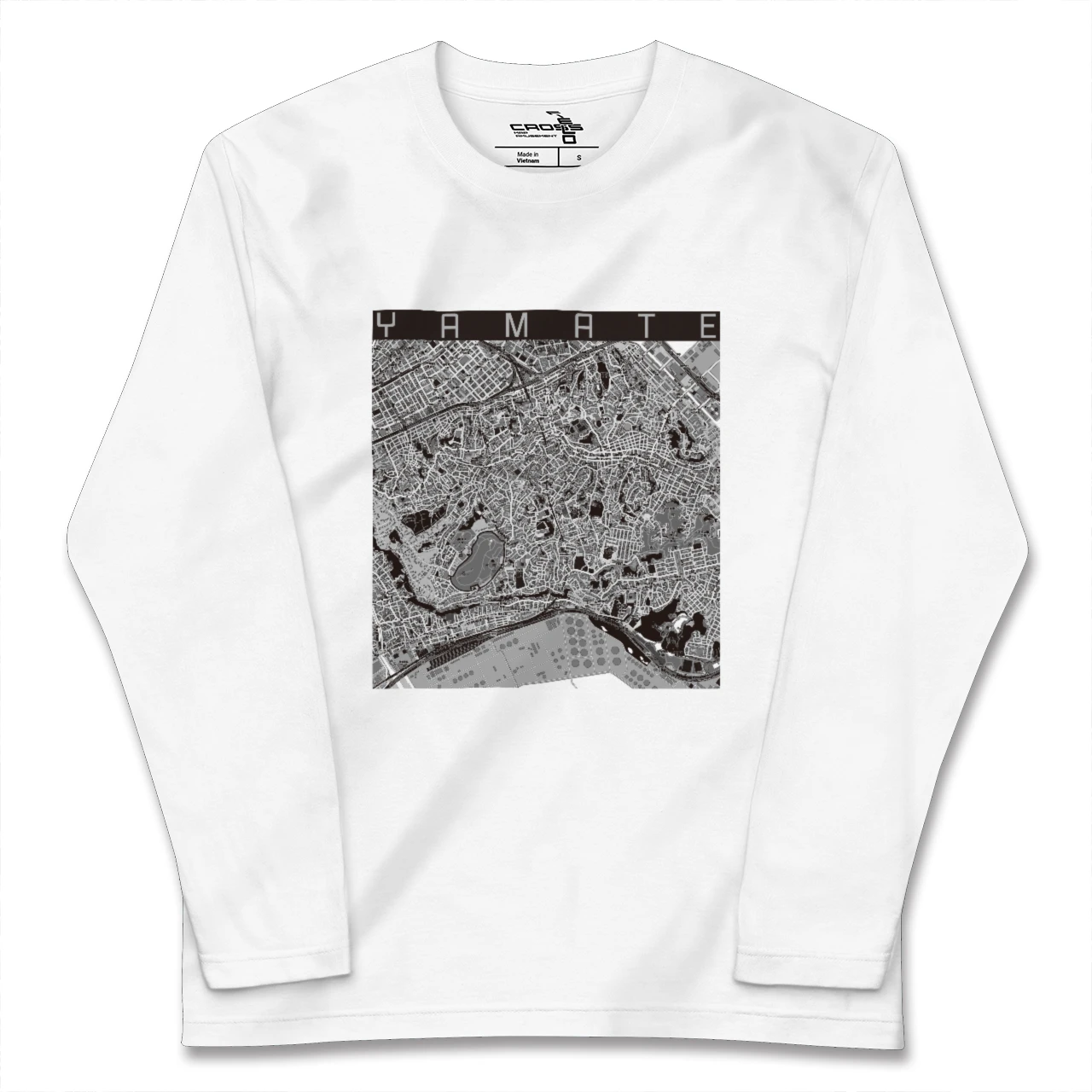 【山手（神奈川県）】地図柄ロングスリーブTシャツ