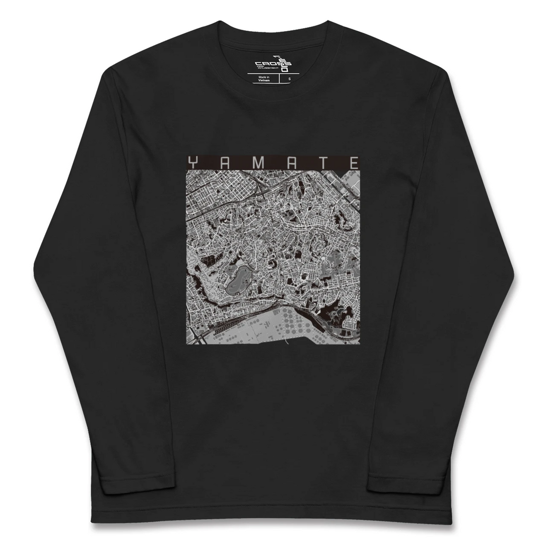 【山手（神奈川県）】地図柄ロングスリーブTシャツ