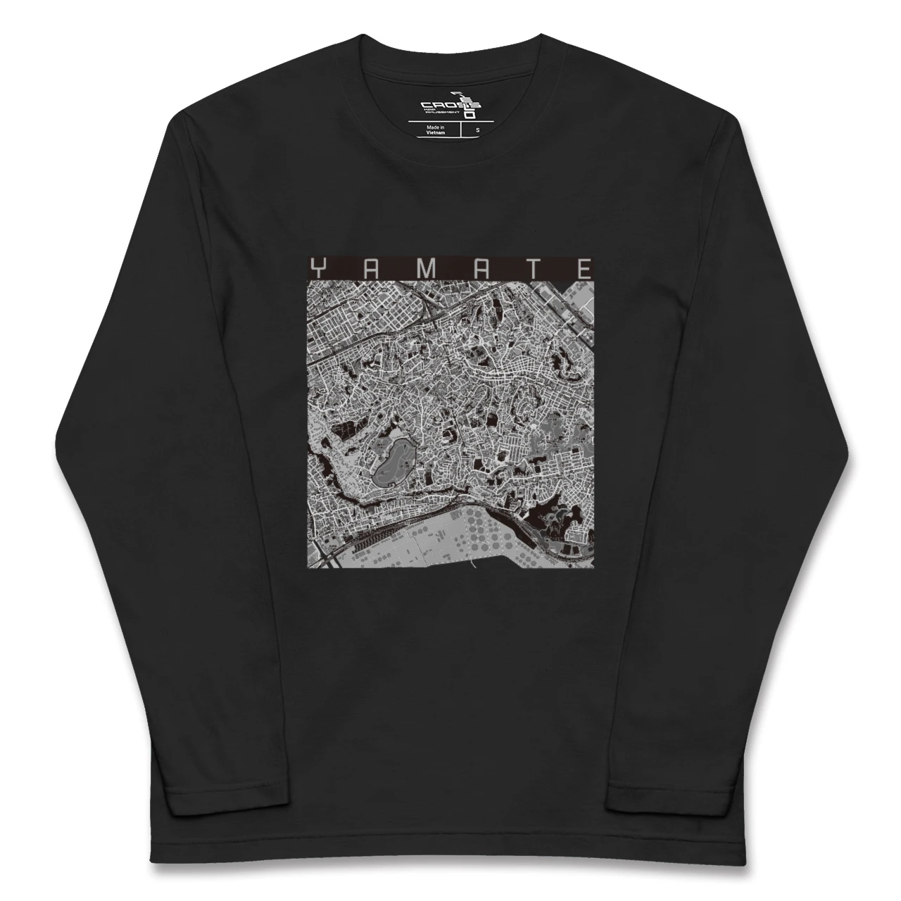 【山手（神奈川県）】地図柄ロングスリーブTシャツ