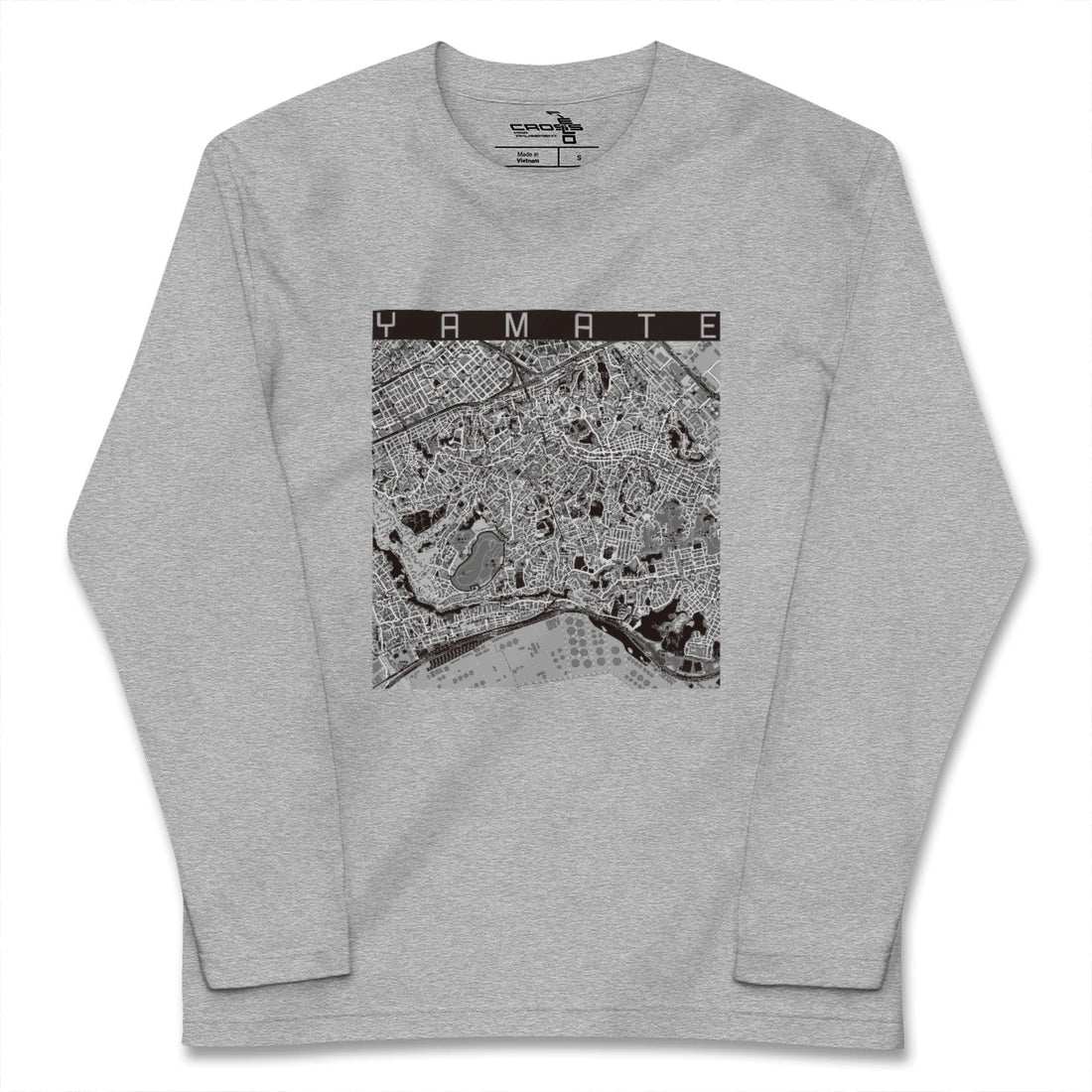 【山手（神奈川県）】地図柄ロングスリーブTシャツ