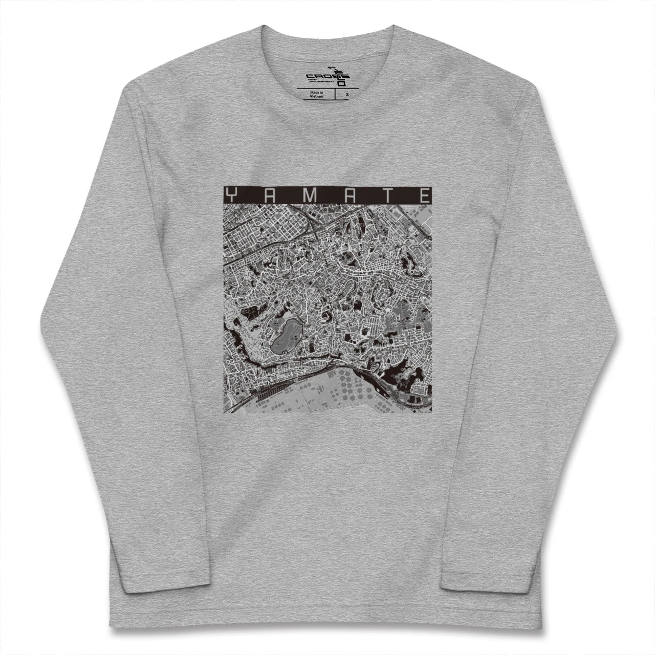 【山手（神奈川県）】地図柄ロングスリーブTシャツ