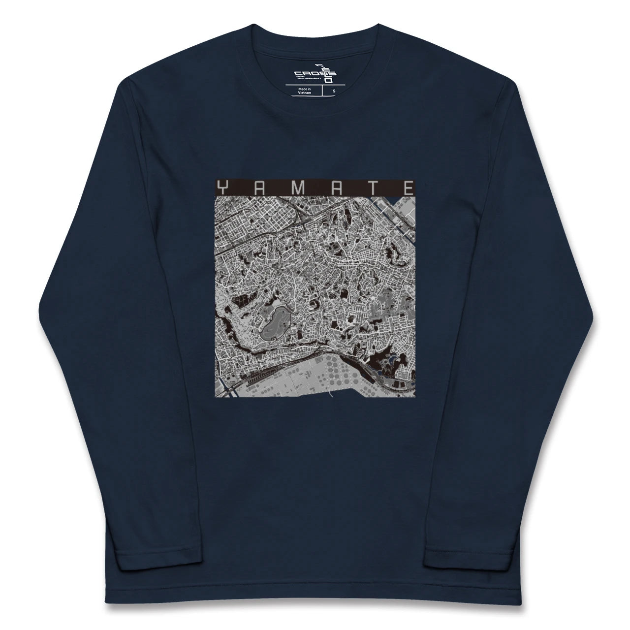 【山手（神奈川県）】地図柄ロングスリーブTシャツ