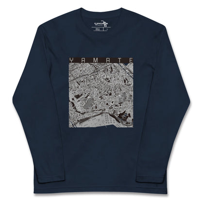 【山手（神奈川県）】地図柄ロングスリーブTシャツ