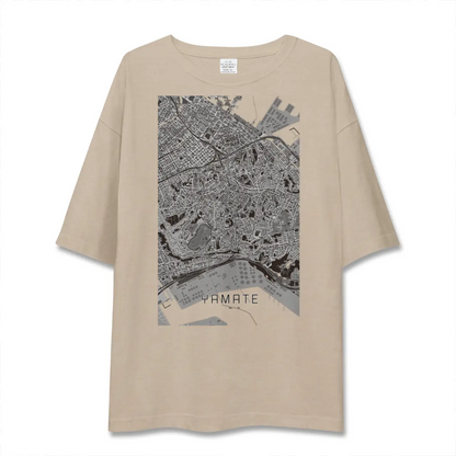 【山手（神奈川県）】地図柄ビッグシルエットTシャツ