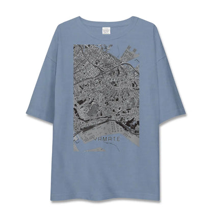 【山手（神奈川県）】地図柄ビッグシルエットTシャツ