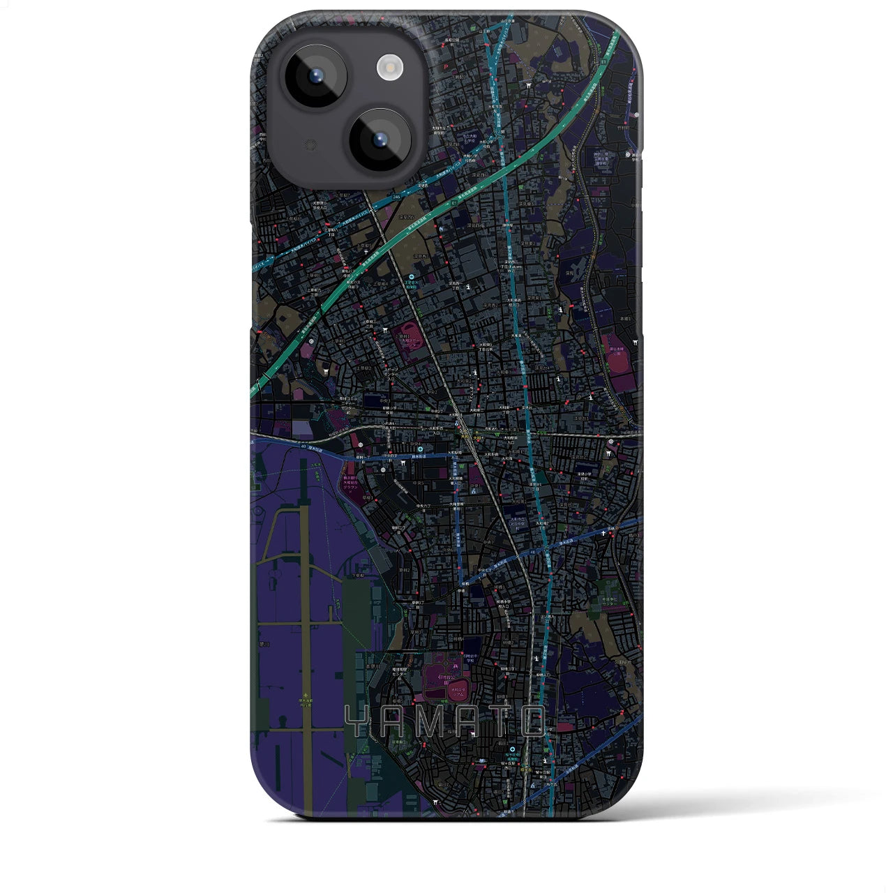 【大和（神奈川県）】地図柄iPhoneケース（バックカバータイプ）