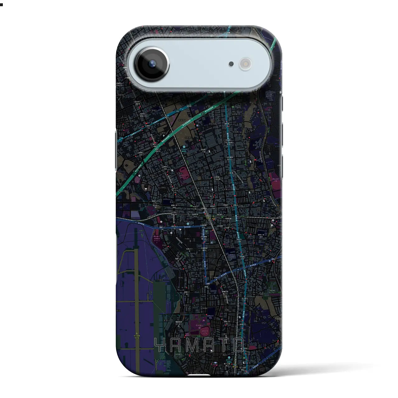 【大和（神奈川県）】地図柄iPhoneケース（バックカバータイプ）