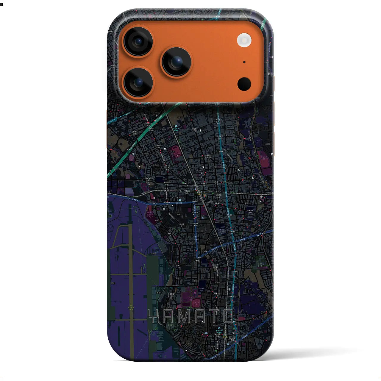【大和（神奈川県）】地図柄iPhoneケース（バックカバータイプ）