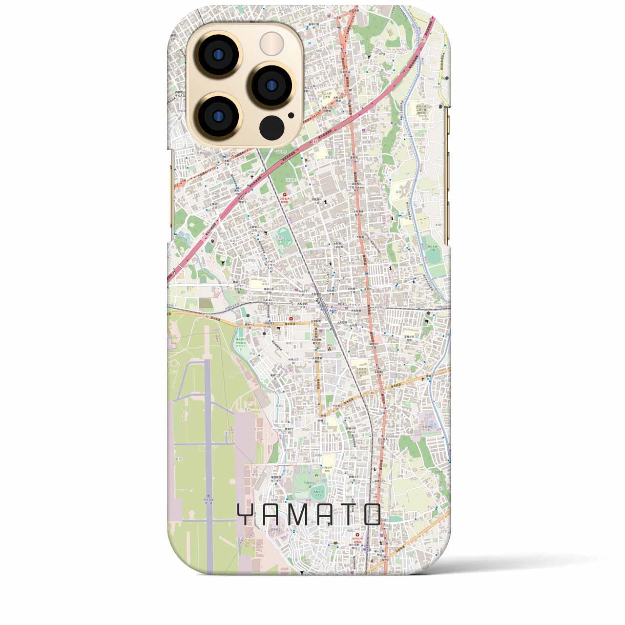 【大和（神奈川県）】地図柄iPhoneケース（バックカバータイプ）