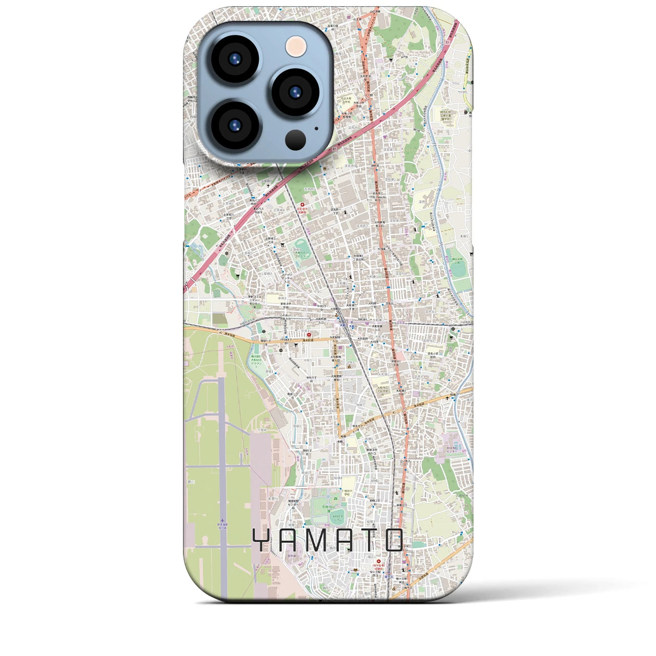 【大和（神奈川県）】地図柄iPhoneケース（バックカバータイプ）