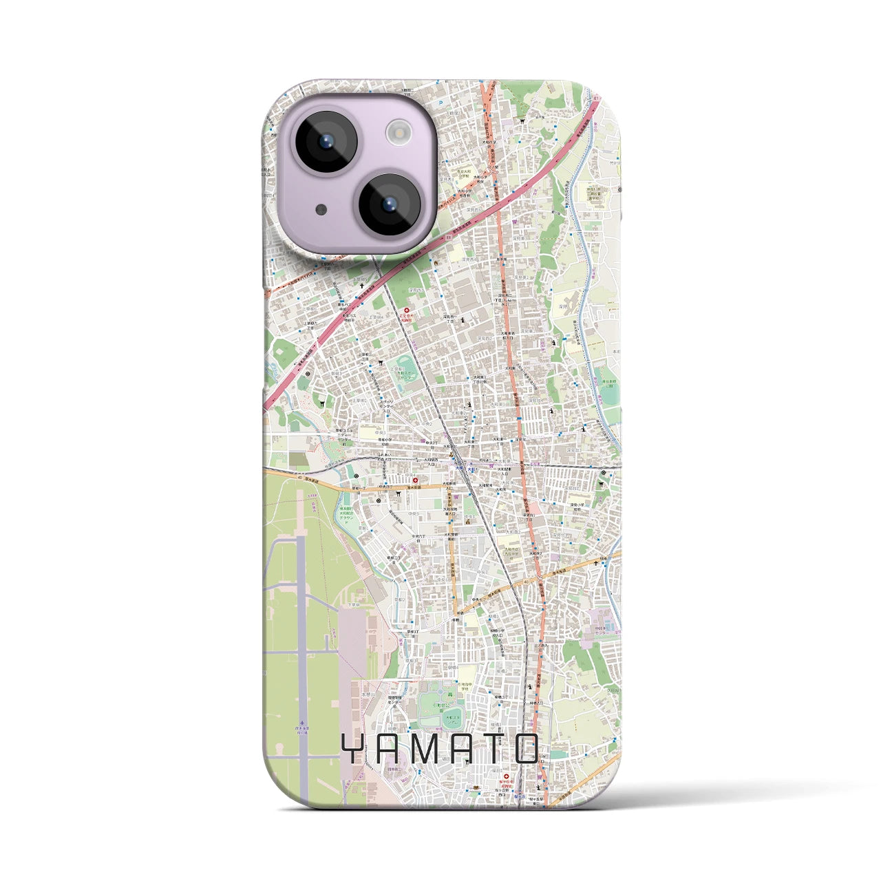 【大和（神奈川県）】地図柄iPhoneケース（バックカバータイプ）