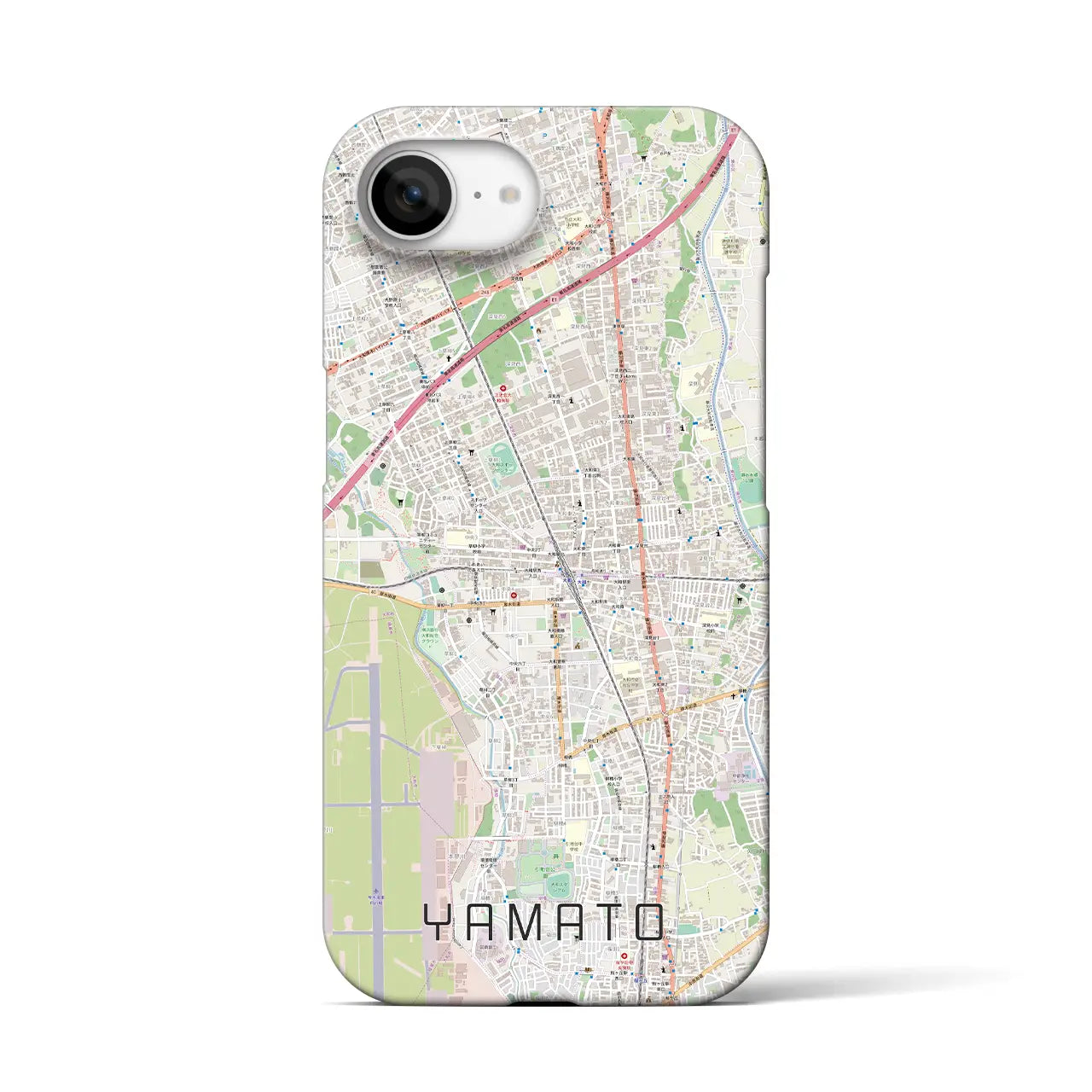 【大和（神奈川県）】地図柄iPhoneケース（バックカバータイプ）