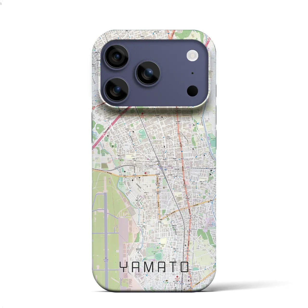 【大和（神奈川県）】地図柄iPhoneケース（バックカバータイプ）