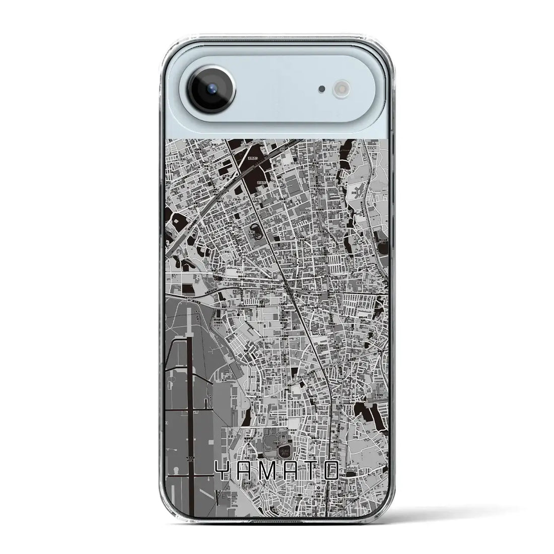 【大和(神奈川県)】地図柄iPhoneケース(クリアタイプ)モノトーン・iPhone 17 Pro Max 用