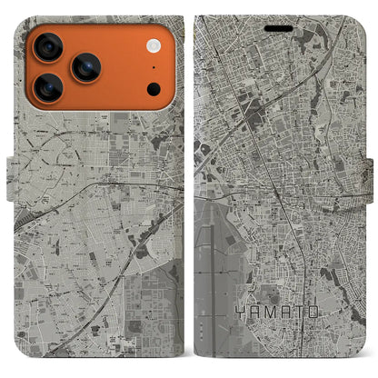 【大和（神奈川県）】地図柄iPhoneケース（手帳タイプ）