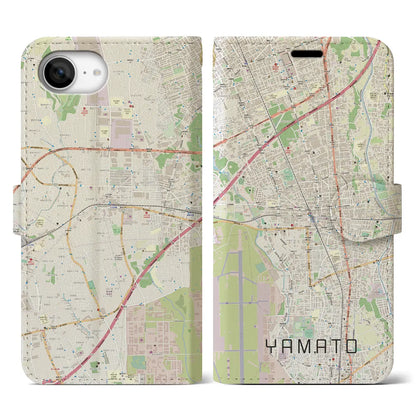 【大和（神奈川県）】地図柄iPhoneケース（手帳タイプ）