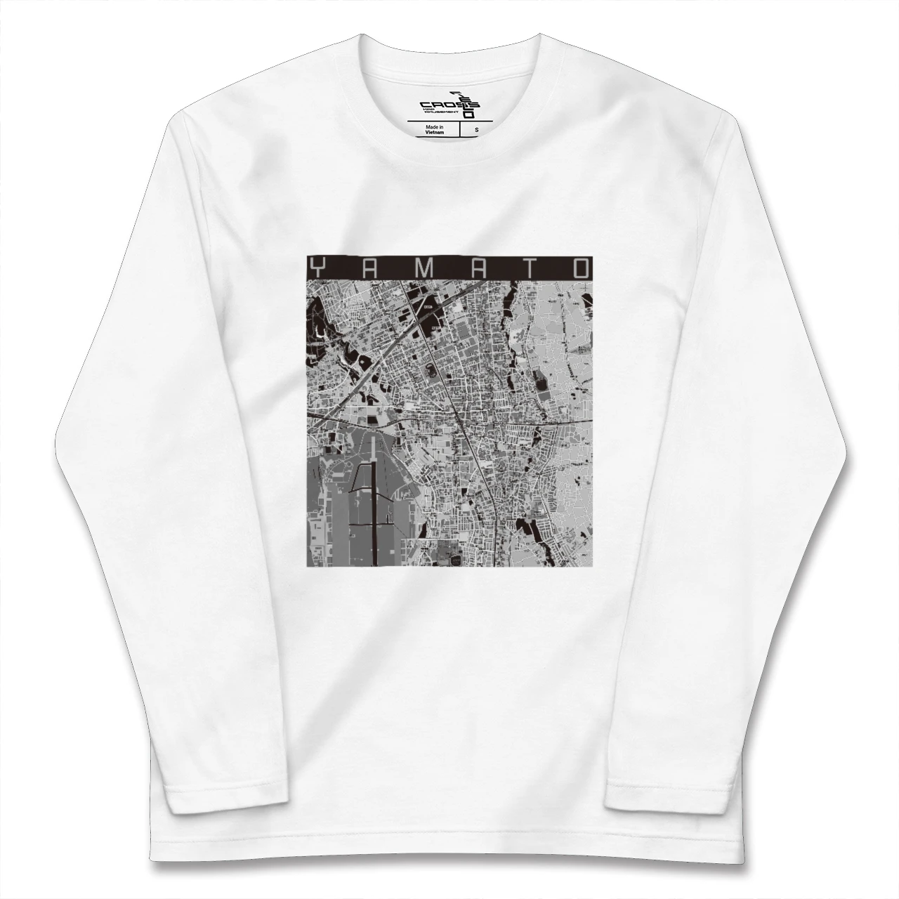 【大和（神奈川県）】地図柄ロングスリーブTシャツ