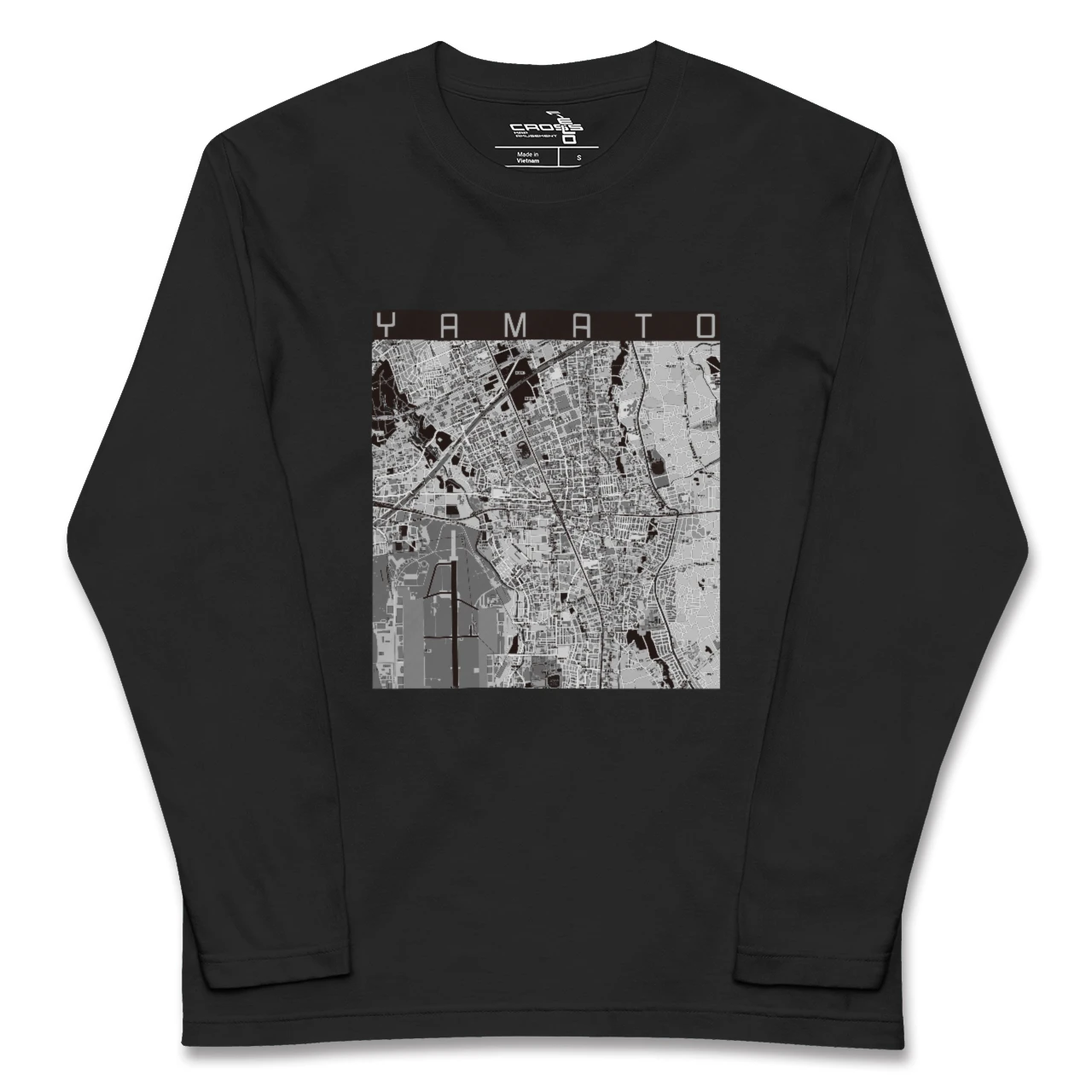 【大和（神奈川県）】地図柄ロングスリーブTシャツ