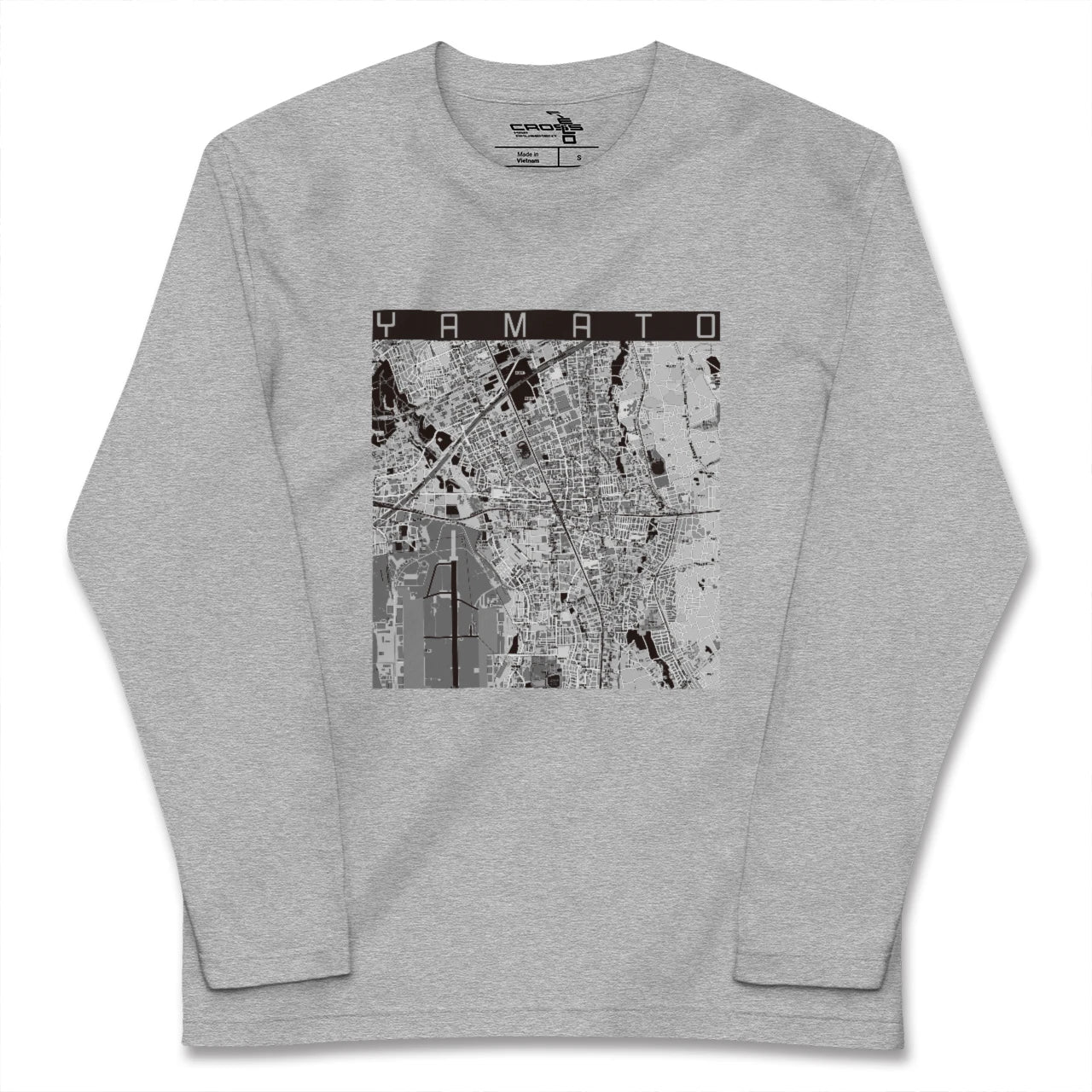 【大和（神奈川県）】地図柄ロングスリーブTシャツ