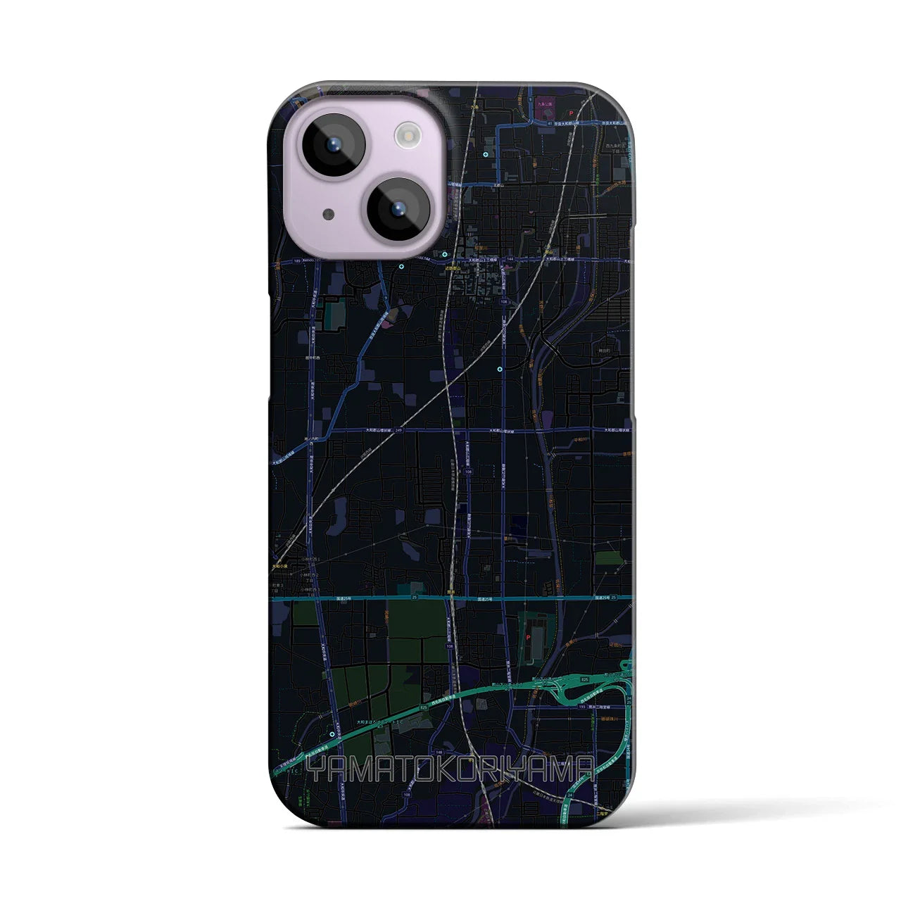 【大和郡山（奈良県）】地図柄iPhoneケース（バックカバータイプ）