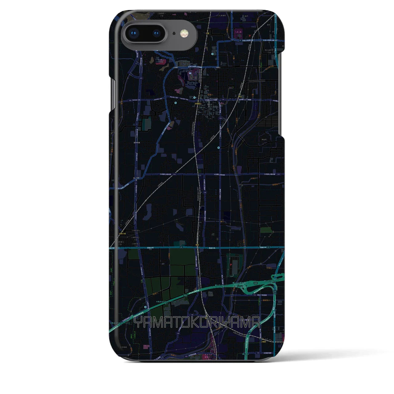 【大和郡山（奈良県）】地図柄iPhoneケース（バックカバータイプ）