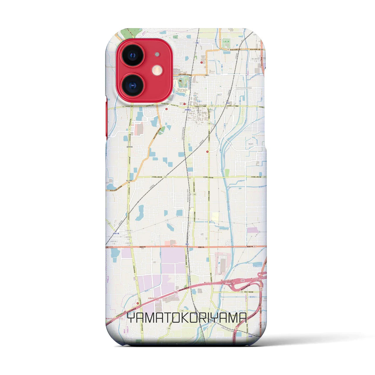 【大和郡山（奈良県）】地図柄iPhoneケース（バックカバータイプ）