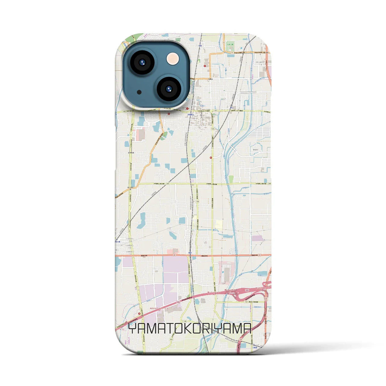 【大和郡山（奈良県）】地図柄iPhoneケース（バックカバータイプ）