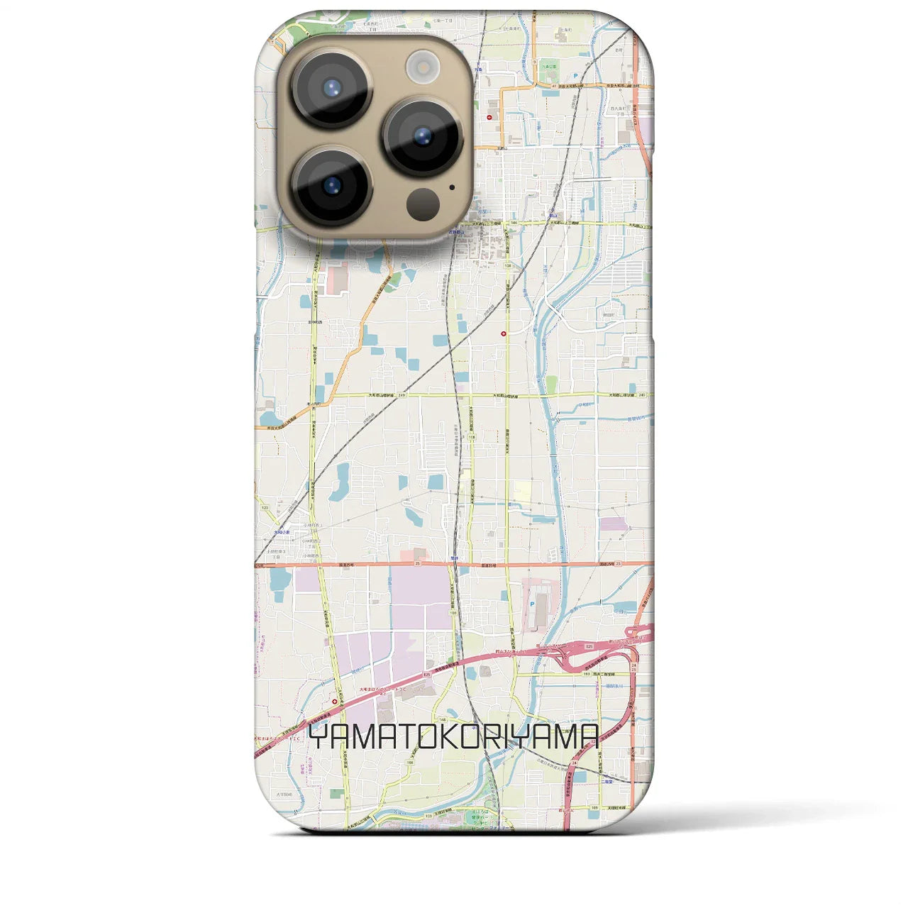【大和郡山（奈良県）】地図柄iPhoneケース（バックカバータイプ）