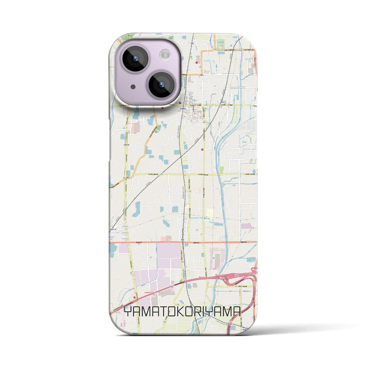【大和郡山（奈良県）】地図柄iPhoneケース（バックカバータイプ）