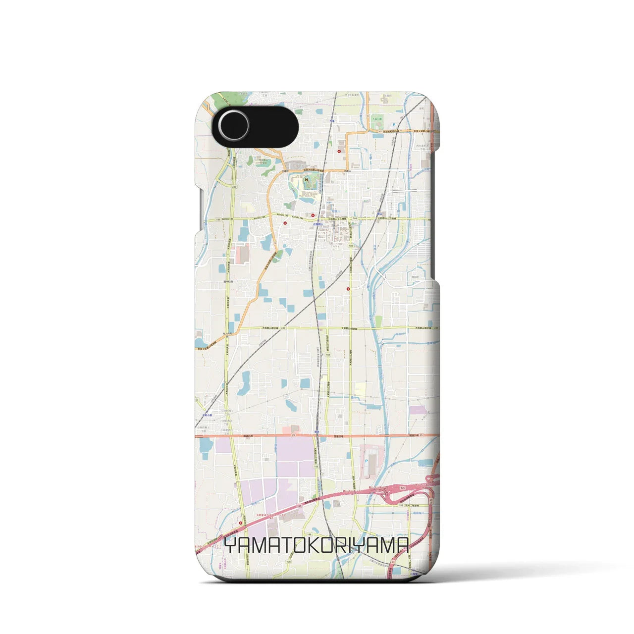 【大和郡山（奈良県）】地図柄iPhoneケース（バックカバータイプ）