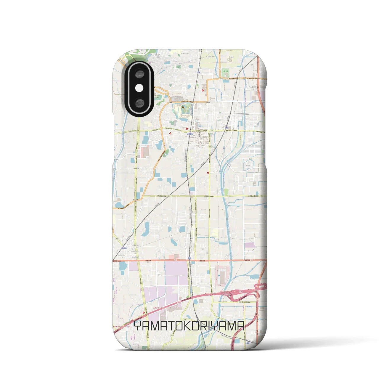 【大和郡山（奈良県）】地図柄iPhoneケース（バックカバータイプ）