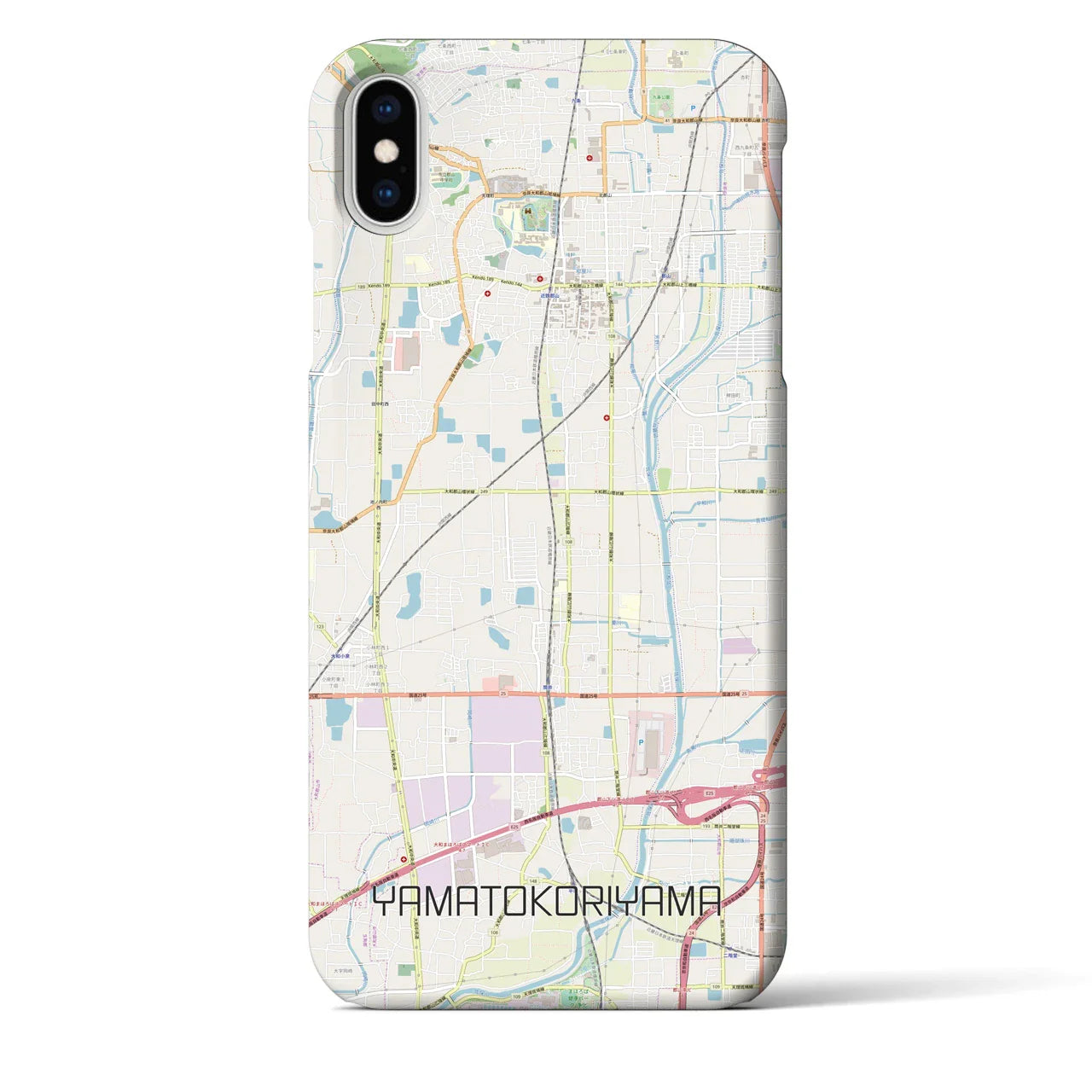 【大和郡山（奈良県）】地図柄iPhoneケース（バックカバータイプ）
