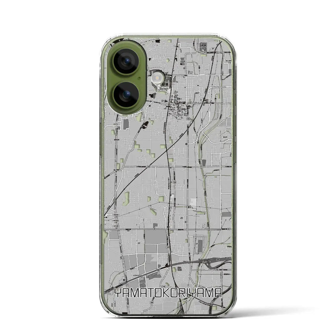 【大和郡山（奈良県）】地図柄iPhoneケース（クリアタイプ）モノトーン・iPhone 17 Pro Max 用