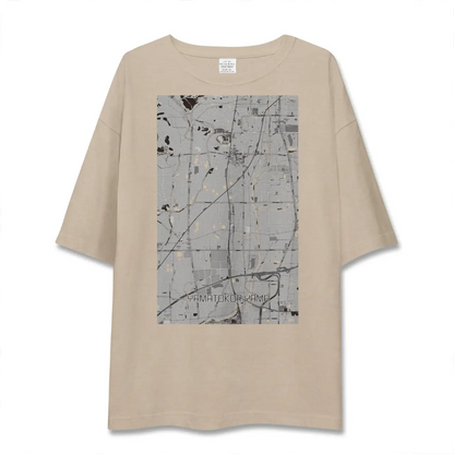 【大和郡山（奈良県）】地図柄ビッグシルエットTシャツ