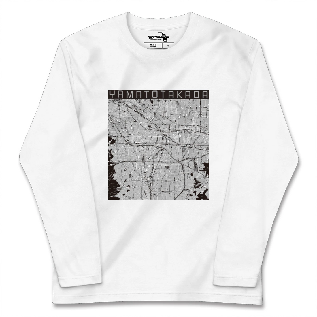 【大和高田(奈良県)】地図柄ロングスリーブTシャツ