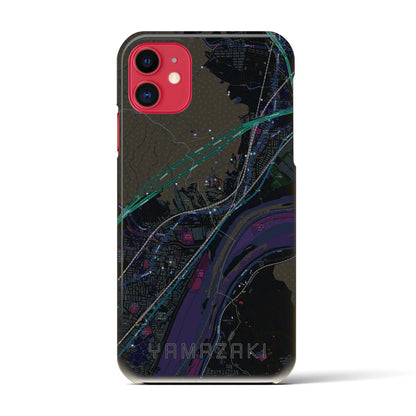 【山崎（京都府）】地図柄iPhoneケース（バックカバータイプ）