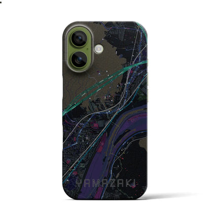 【山崎（京都府）】地図柄iPhoneケース（バックカバータイプ）