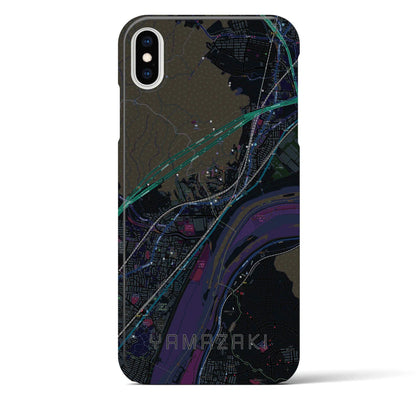 【山崎（京都府）】地図柄iPhoneケース（バックカバータイプ）