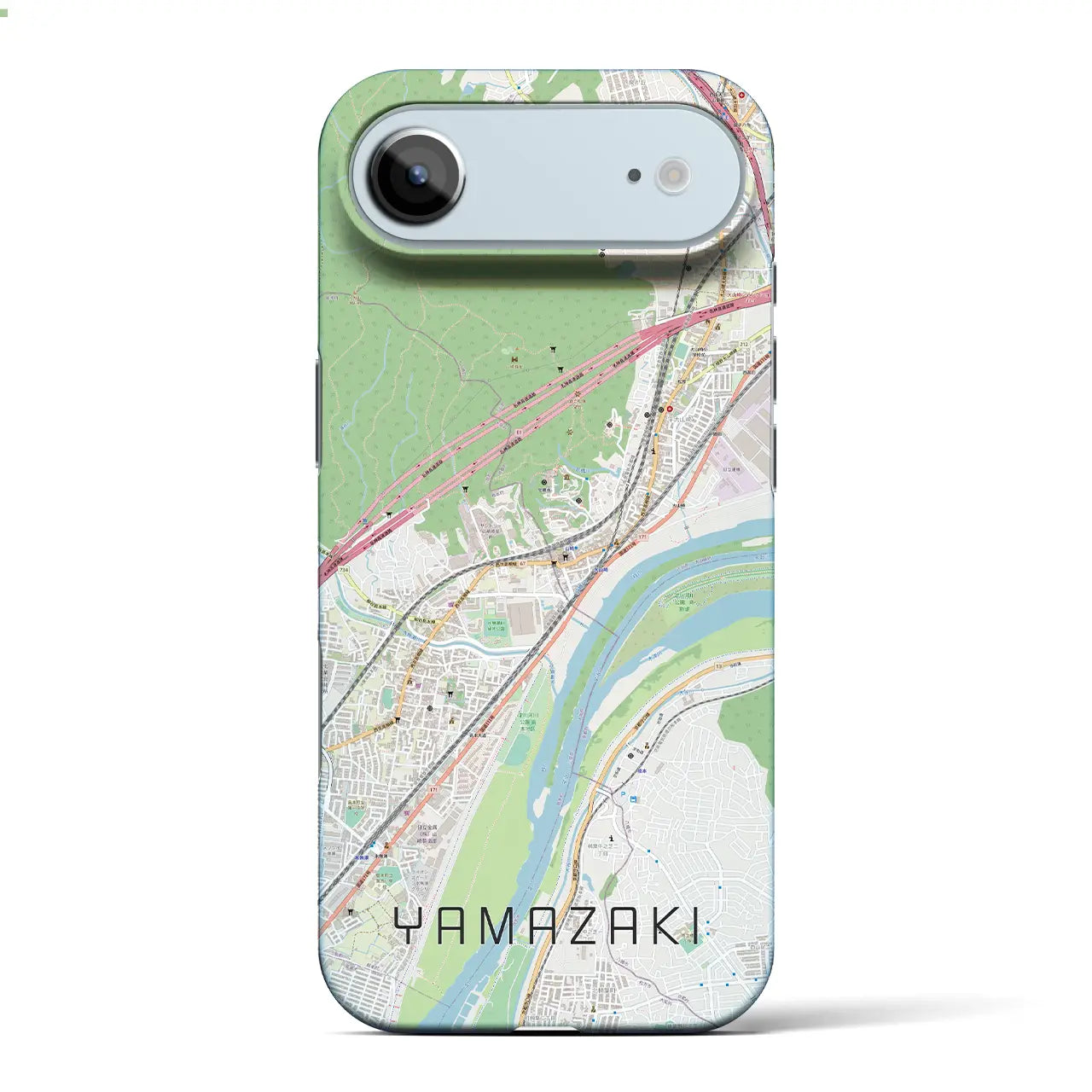 【山崎（京都府）】地図柄iPhoneケース（バックカバータイプ）