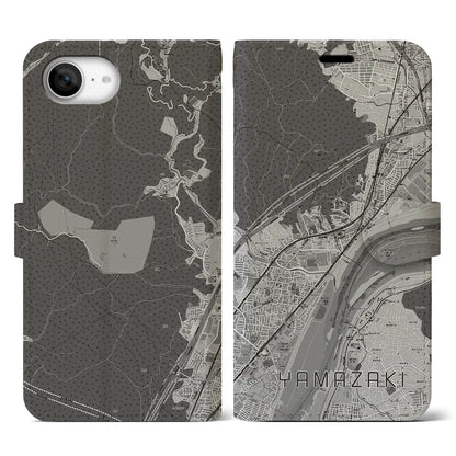 【山崎（京都府）】地図柄iPhoneケース（手帳タイプ）