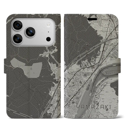 【山崎（京都府）】地図柄iPhoneケース（手帳タイプ）