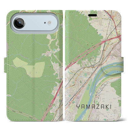 【山崎（京都府）】地図柄iPhoneケース（手帳タイプ）