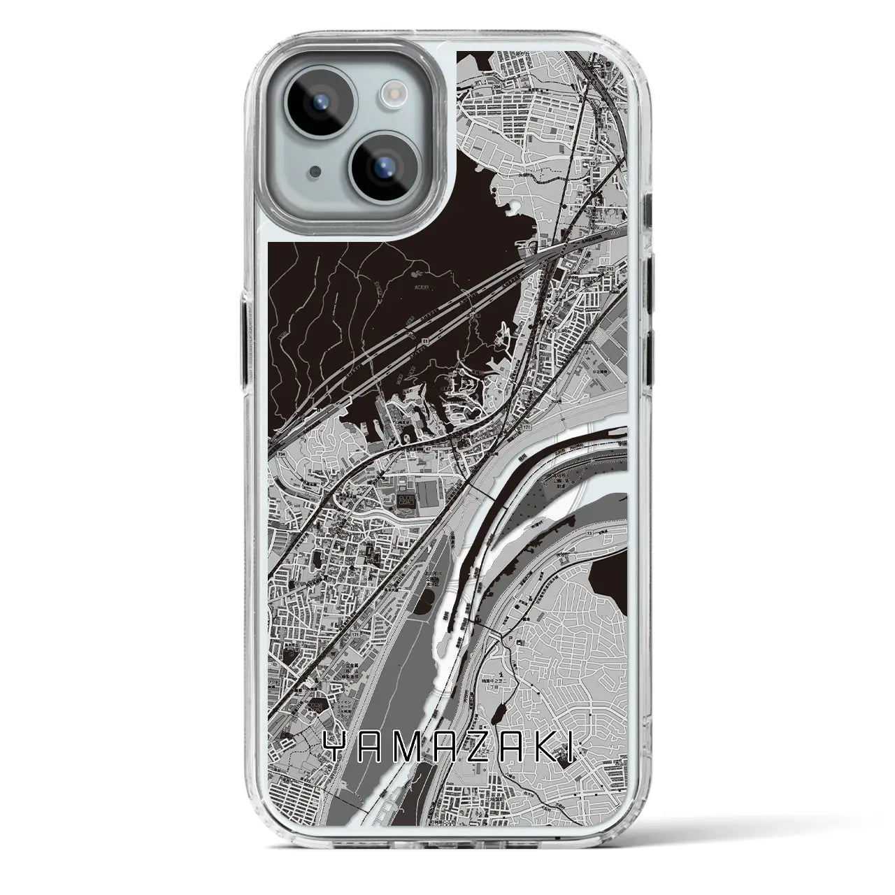 【山崎（京都府）】地図柄iPhoneケース（MagSafeタイプ）